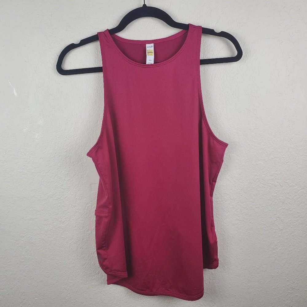 Lole Burgundy Basic Sleeveless Top Size Medium